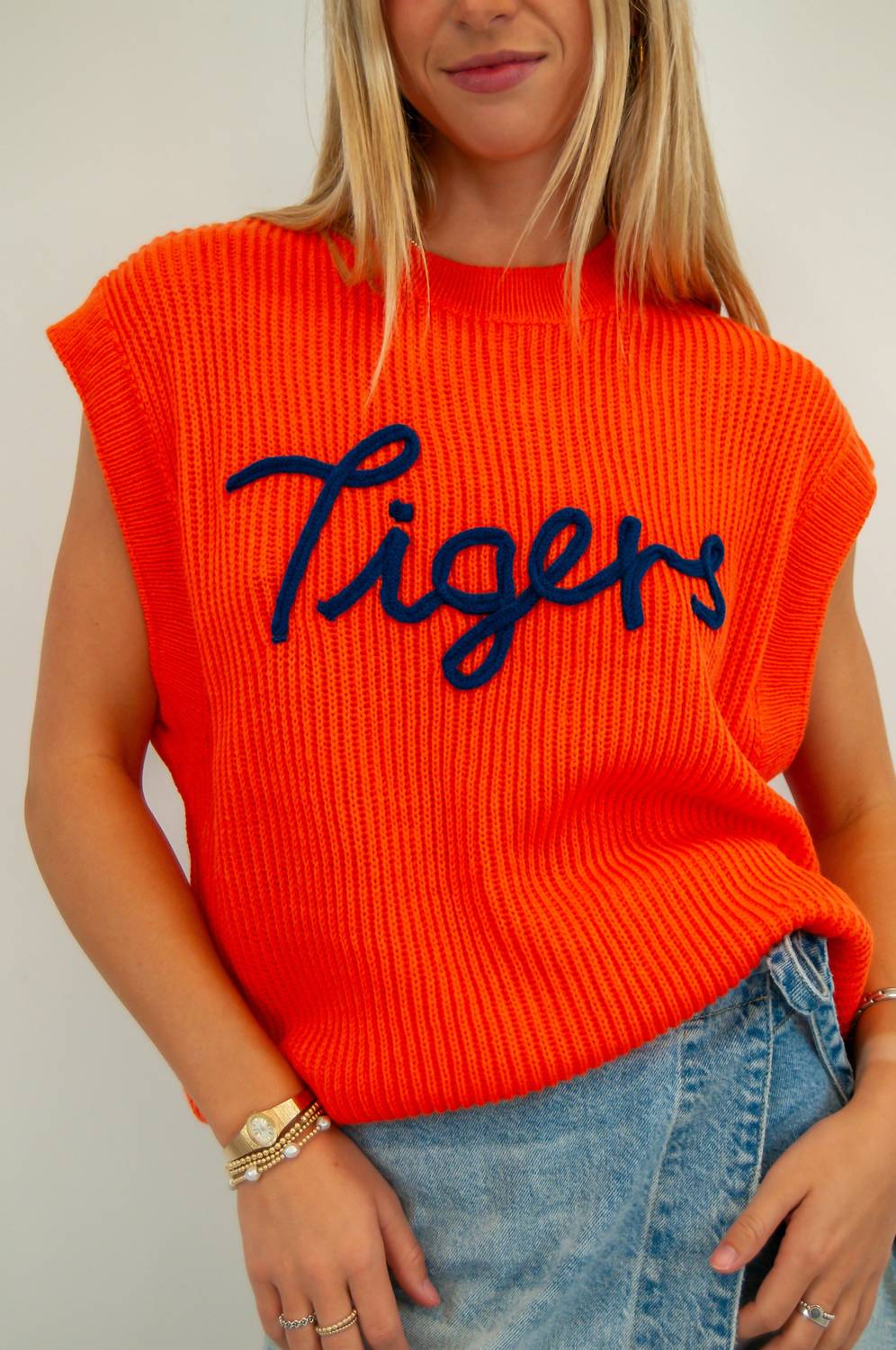 Cloud Ten - Tigers Embroidered Game Day Sweater