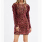 Adelyn Rae - Gale Velvet Sequins Puff Sleeve Mini Dress