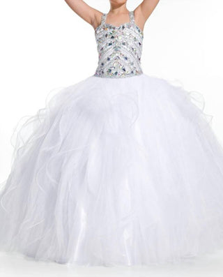 Rachel Allan - Beaded Crystal Pageant Ball Gown