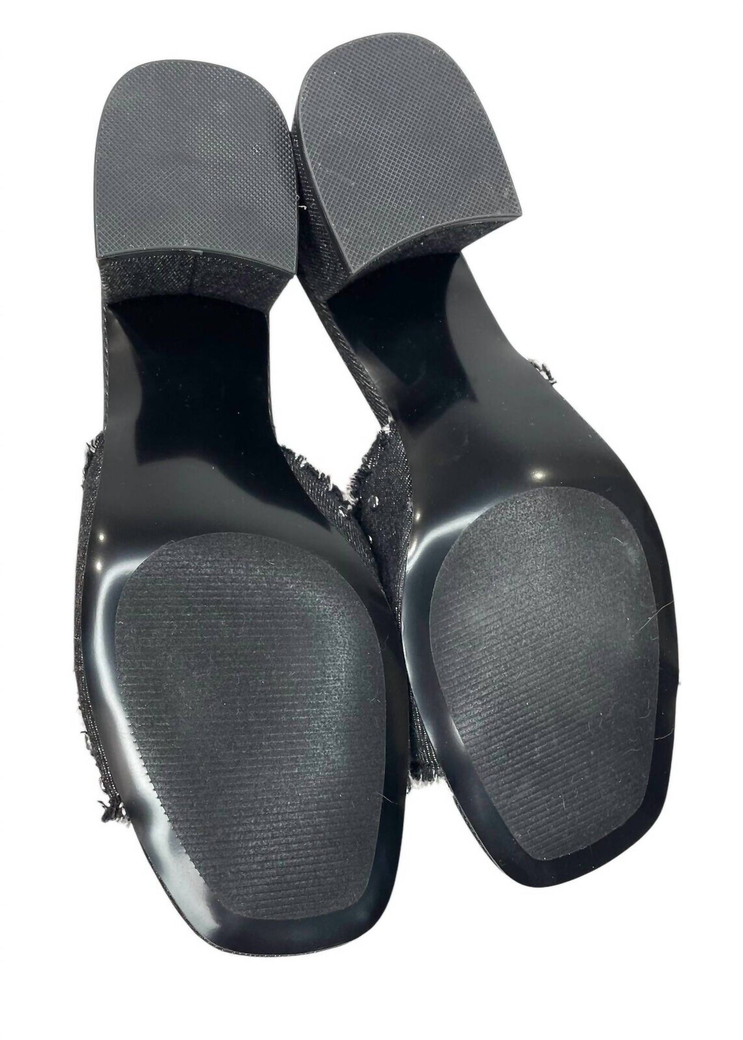 Steve Madden - Block Heel Studs Denim Sandals