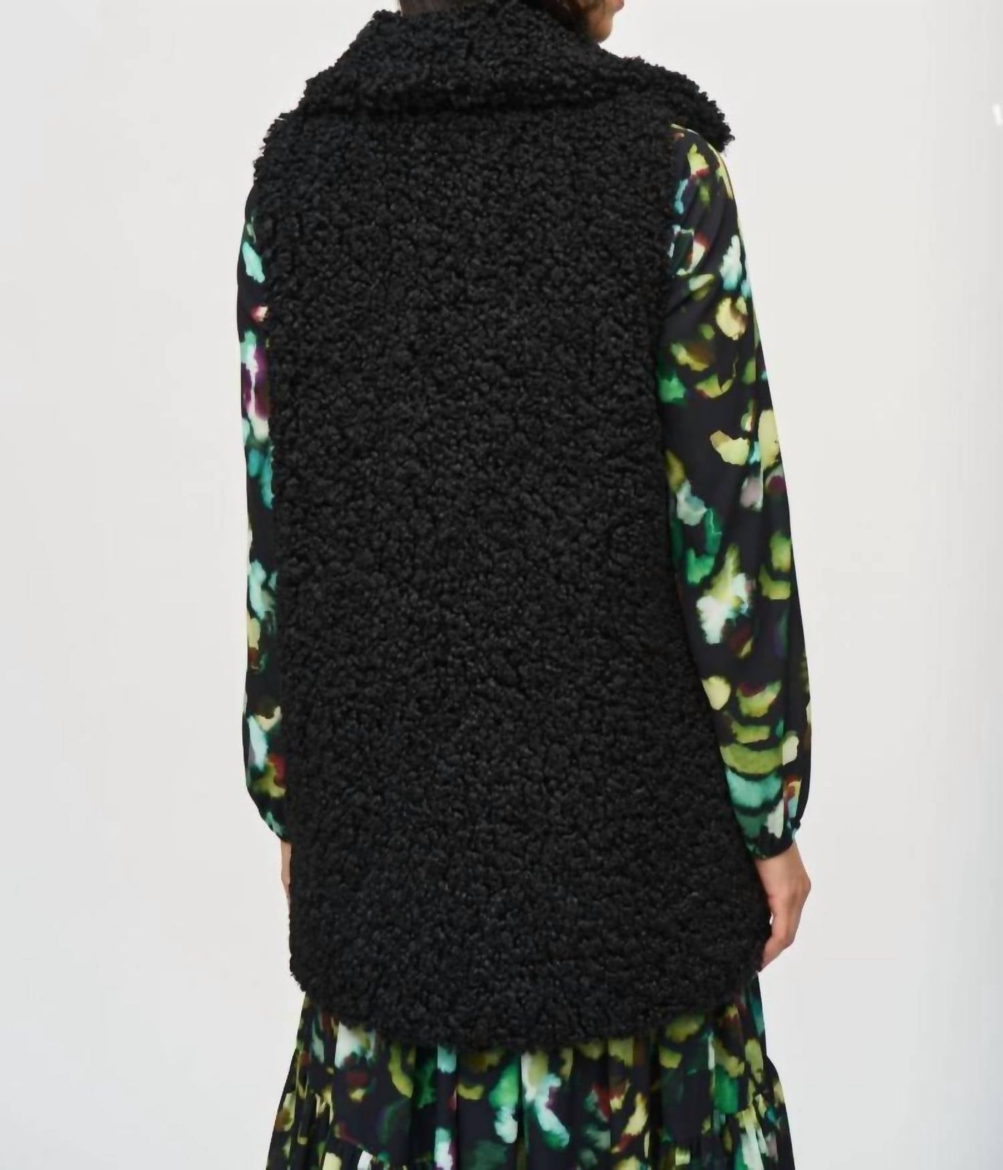 Joseph Ribkoff - Faux Fur Sleeveless Collared Vest