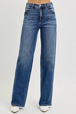 Risen - High Rise Tummy Control Wide Baggy Jeans