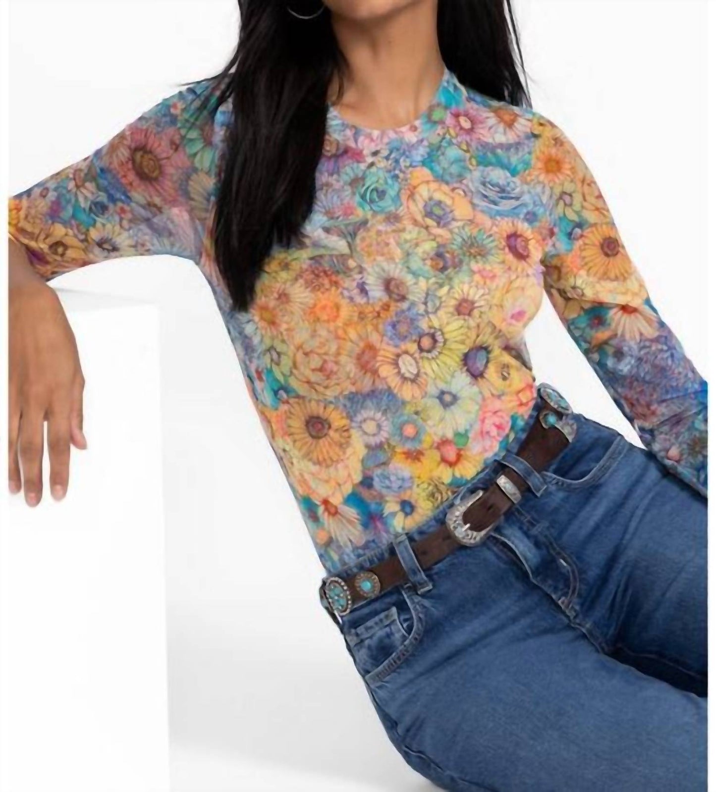 Johnny Was - NATALIE 3/4 MESH TEE