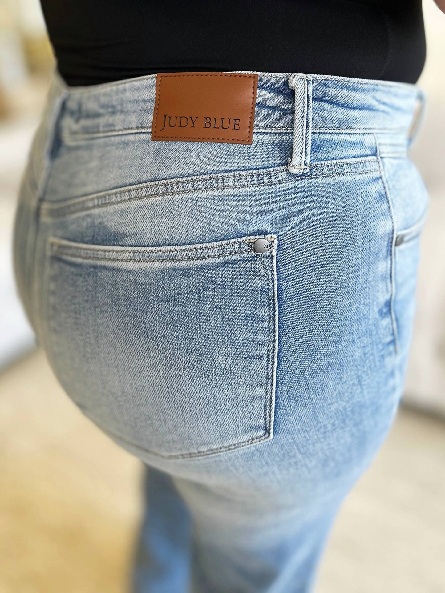 Judy Blue - Women's High Waist Front Yoke Retro Wide Leg Jeans