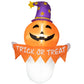 Inflatable Halloween Window Sticker Ghost with LED Lights – 41.3" Tall