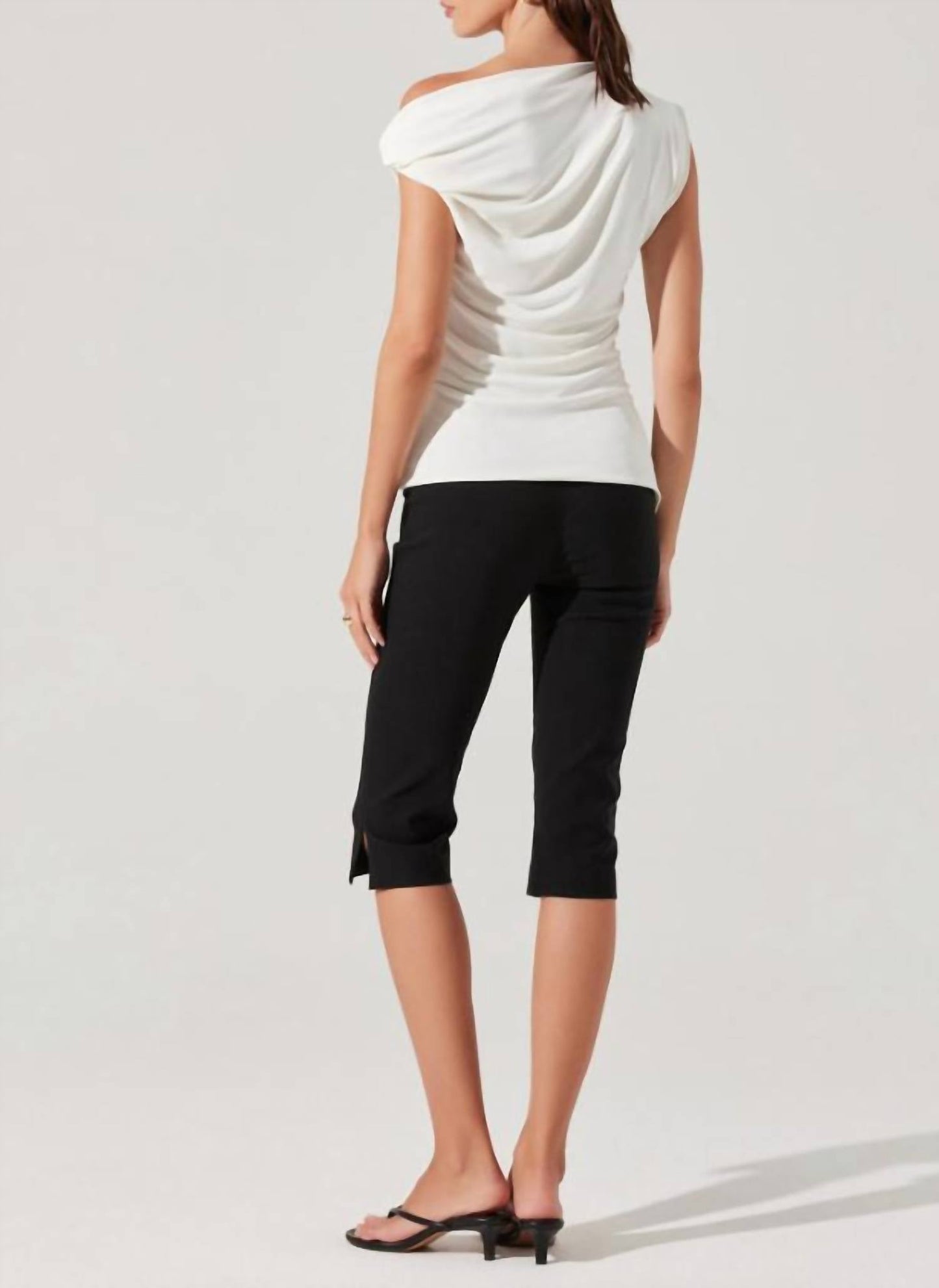 Astr - Aphra Assymetrical Twisted Off Shoulder Top