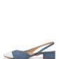 Veronica Beard - Cecile Denim Cap-Toe Slingback Sandals