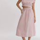 Entro - Striped Midi Skirt