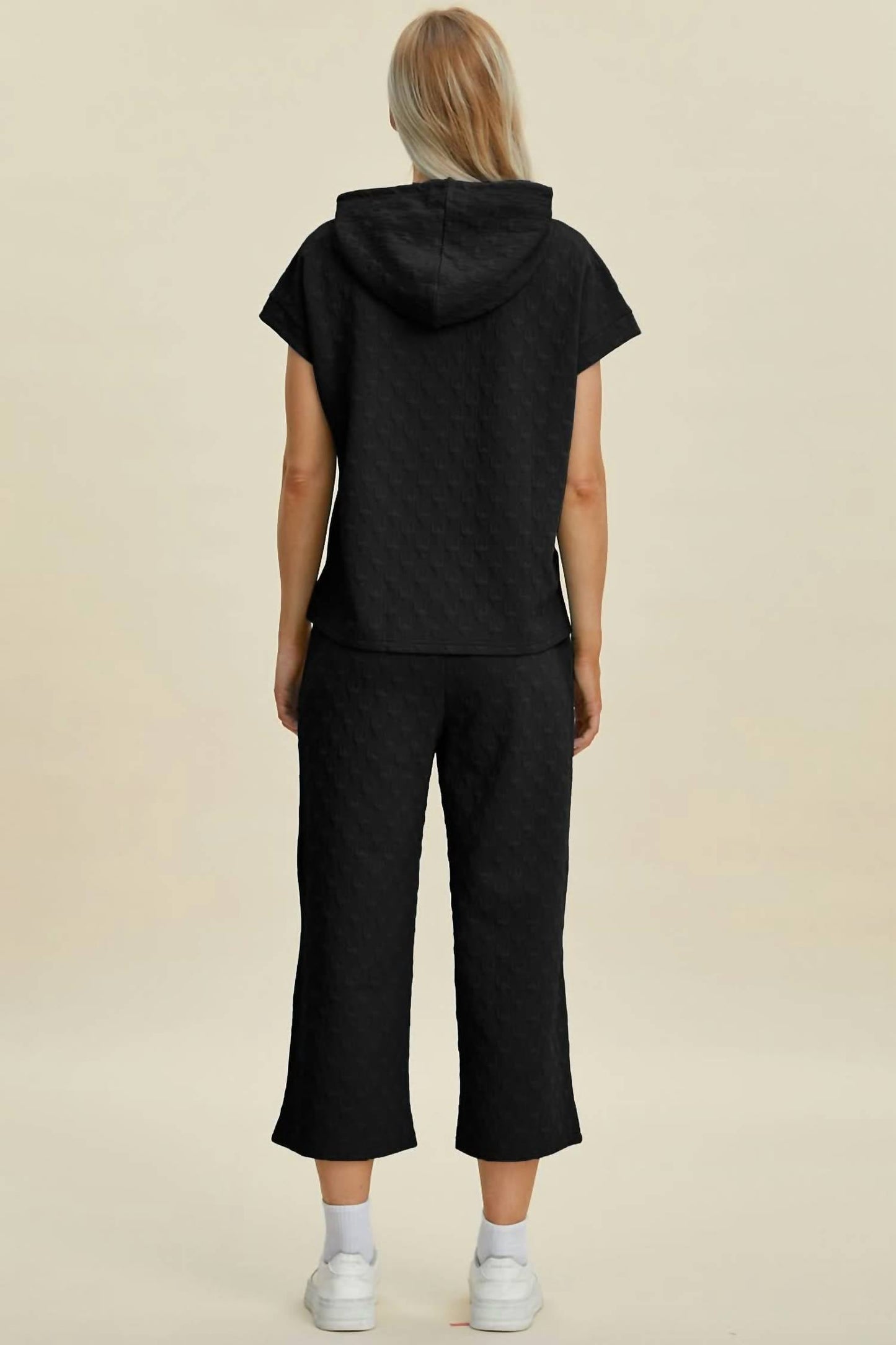 Double Take - Full Size Drawstring Hoodie and Pants Set
