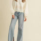&Merci - Scallop Hem Embroidered Sweater