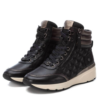 Xti - Women's Carmela Collection Leather Sneaker Booties