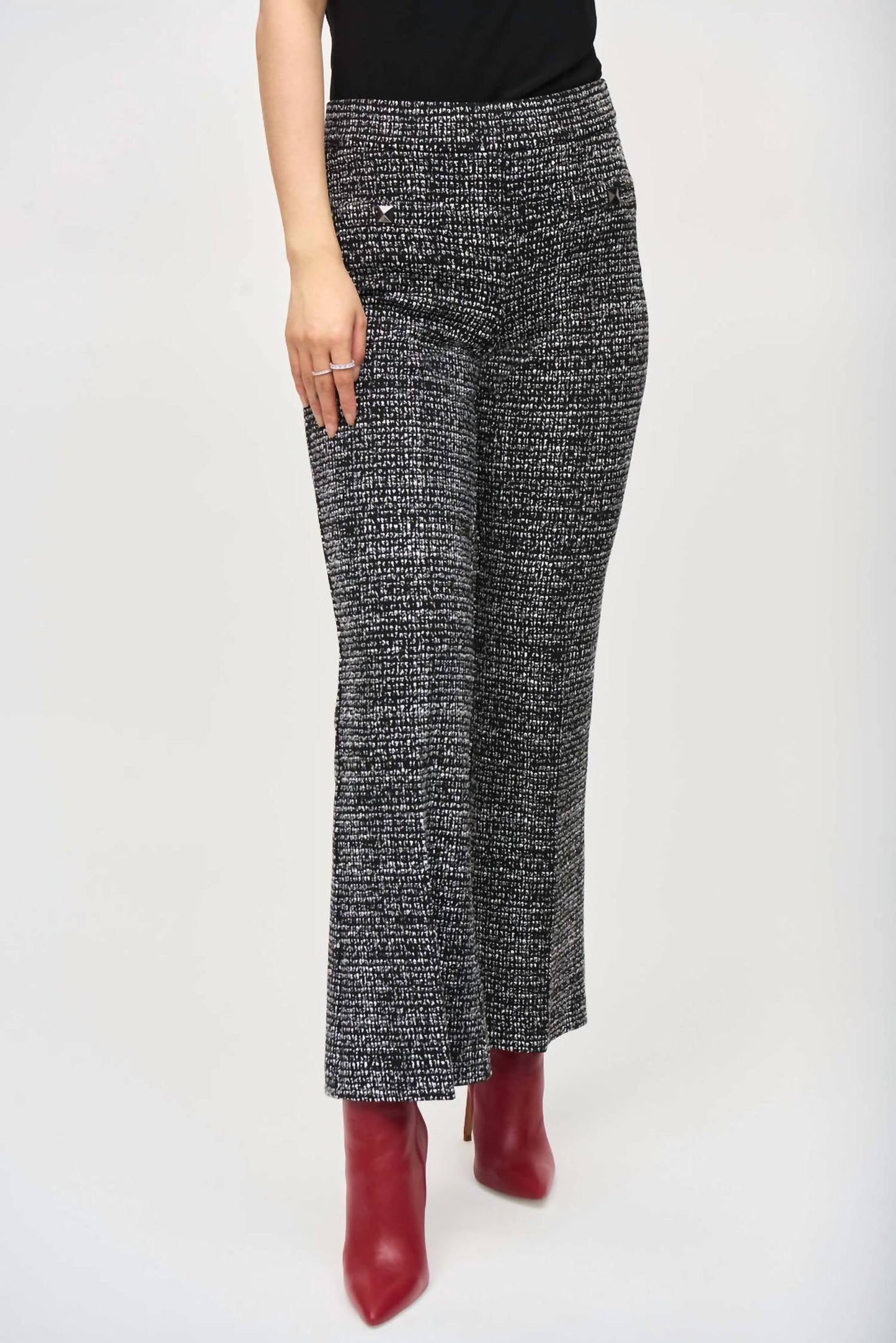 Joseph Ribkoff - Jacqard Knit Abstract Print Pants