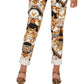 Topshop - High Rise Leaf Chain Print Ankle Mom Jeans