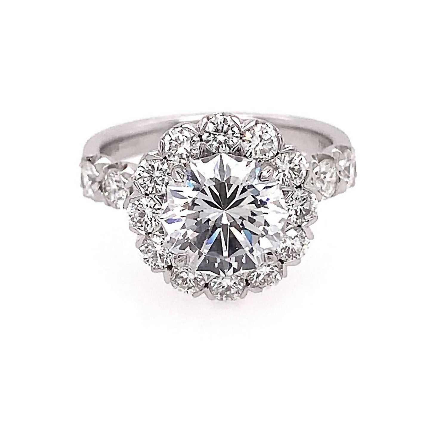 Christopher Designs - Women's Round Halo Diamond Engagement Ring