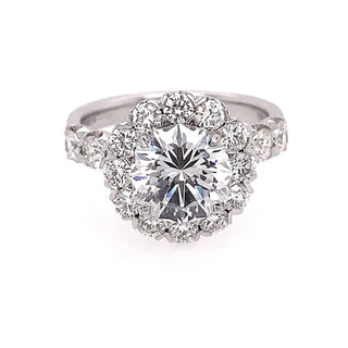 Christopher Designs - Women's Round Halo Diamond Engagement Ring