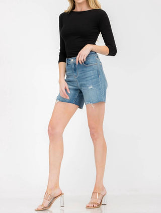 Judy Blue - Cut Off Mid Thigh Jean Shorts