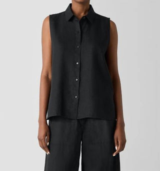 Eileen Fisher - EILEEN FISHER CLASSIC COLLAR SLEEVELESS TOP