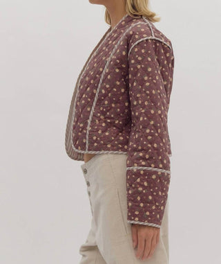 Entro - This Means Everything Floral Quilted Jacket
