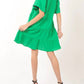 Very J - Texture V-neck Ruffled Tiered Dress