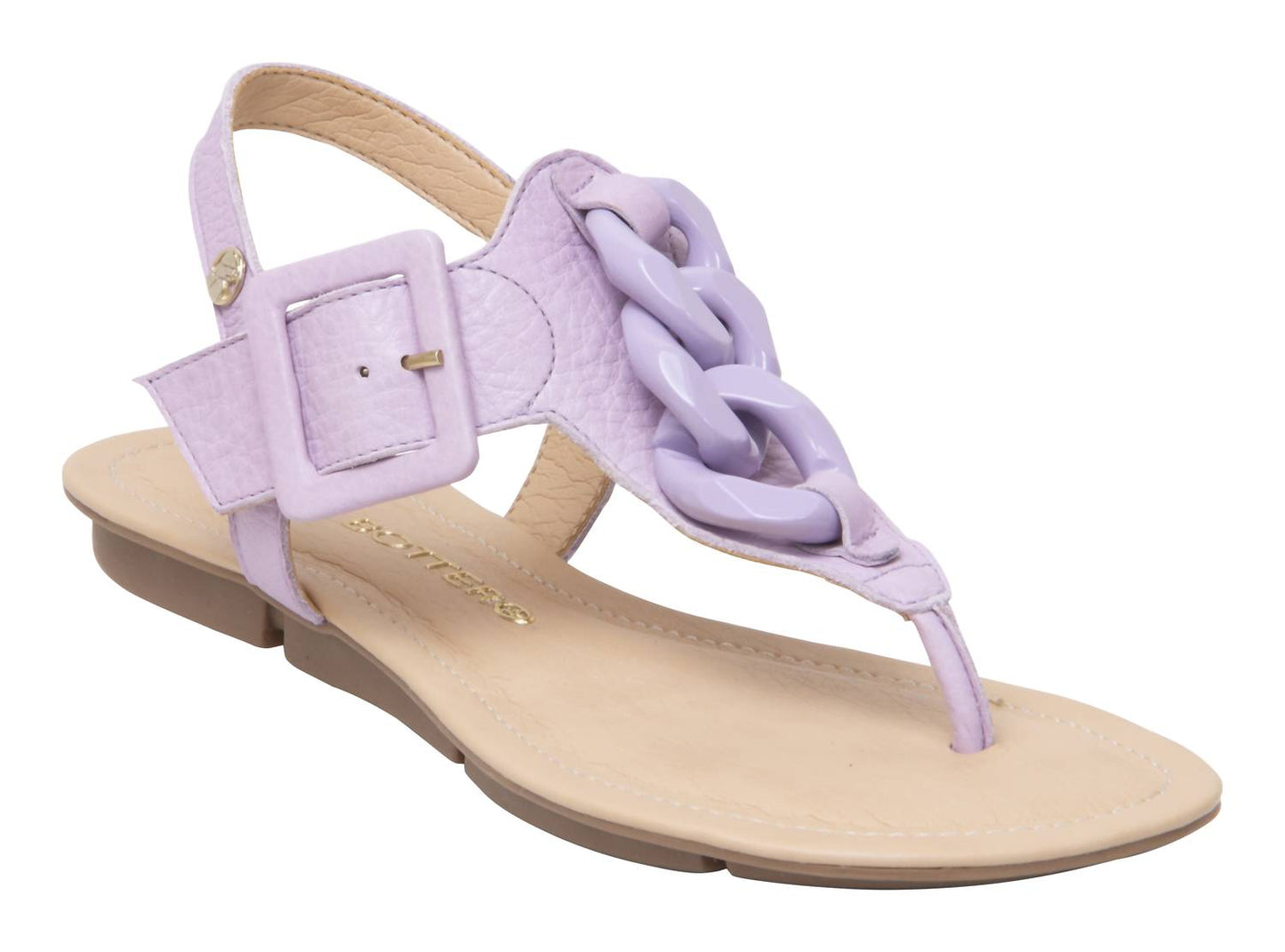 Bottero - Women Couro Chain Link T-Strap Sandal