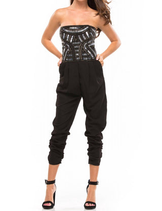 Parker - Giovanna Embellished Strapless Jumpsuit