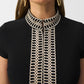 Joseph Ribkoff - Embroidered High Neck Sheath Dress