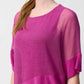 Joseph Ribkoff - Purple orchid mesh top