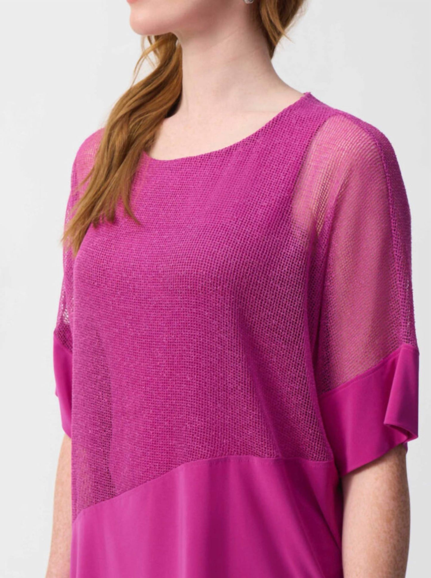 Joseph Ribkoff - Purple orchid mesh top