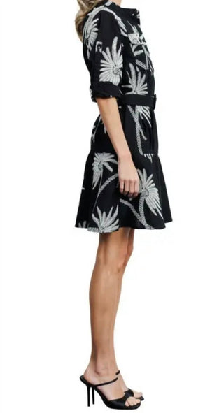 Ciebon - Siobhan Embroidered Mini Shirtdress