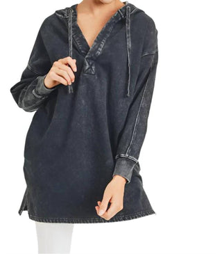 Mono B - Longline Mineral Washed Hoodie