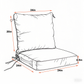 24x24 Inch Outdoor Deep Seat Cushion Set