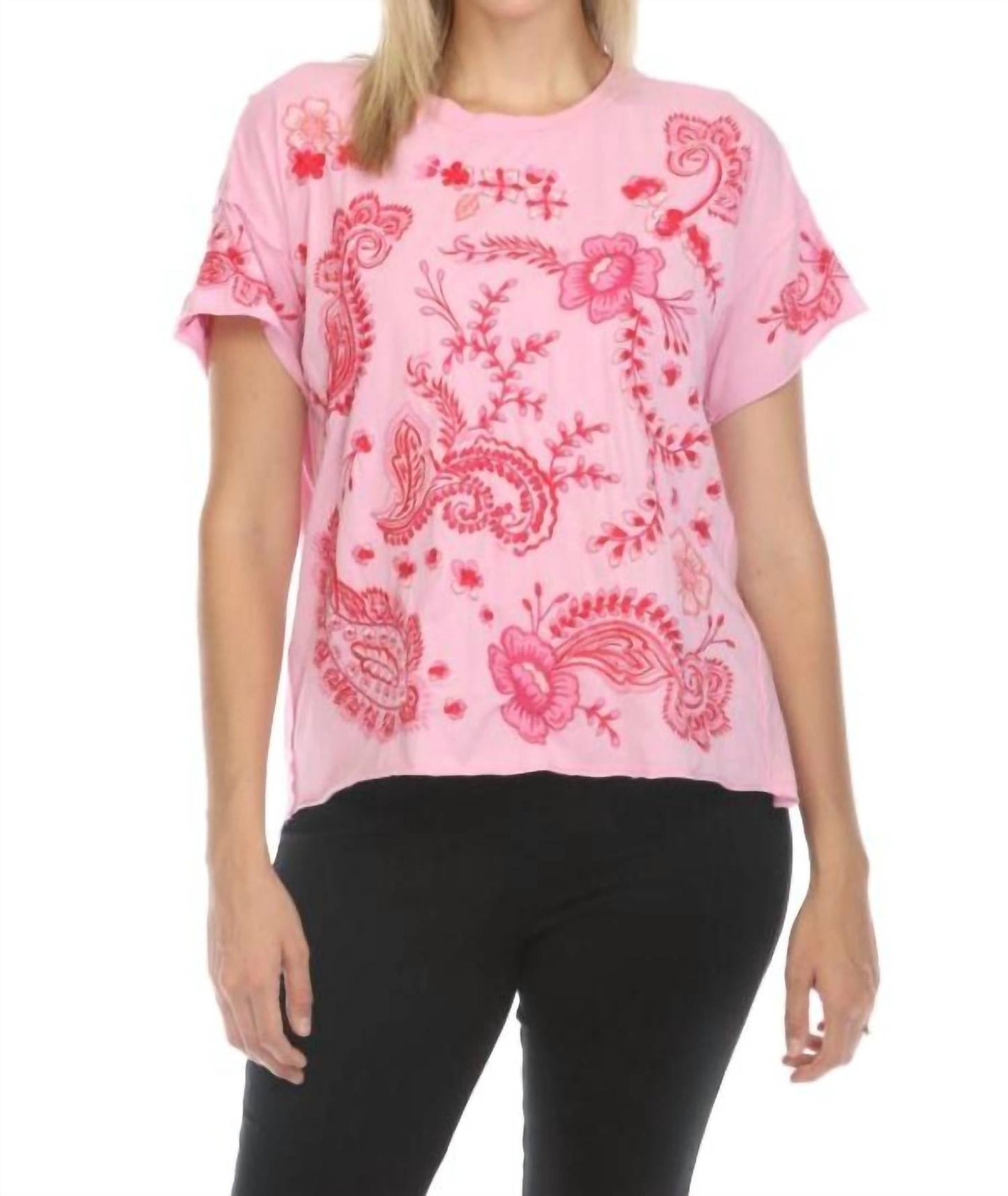 Johnny Was - Cassia Raw Detail Swing Tee