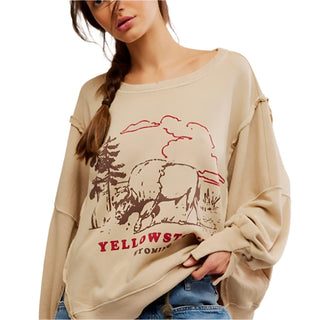 Free People - Graphic Camden Pullover Sweatshirt