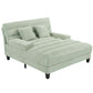 Chaise Bed Lounge Sofa Chair with Adjustable Backrest and LED Light Strip