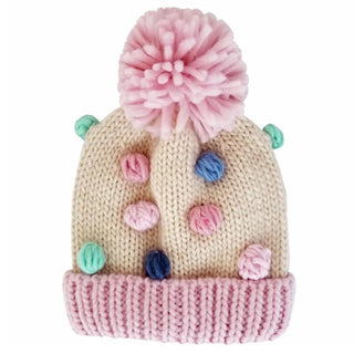 Huggalugs - Baby Girls Popcorn And Pompom Hat