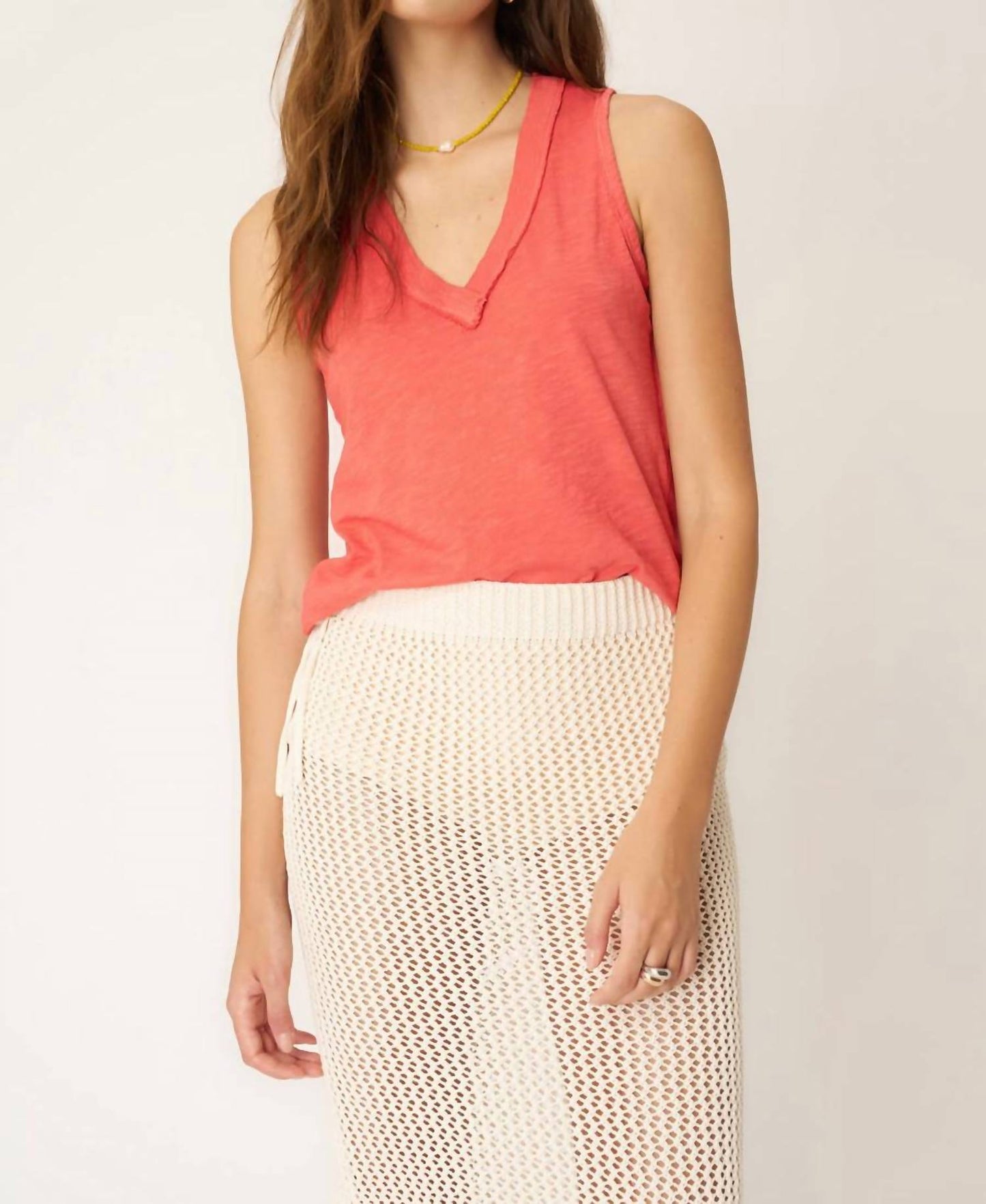 Project Social T - Let Me Know Relaxed Slub V Neck Tank