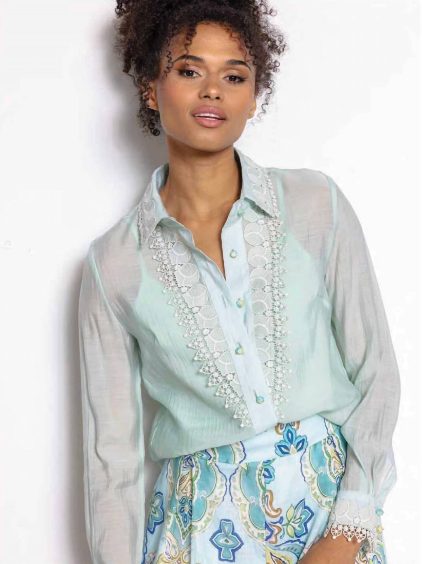 Dream Catcher - Natalia Button-up Lace Top