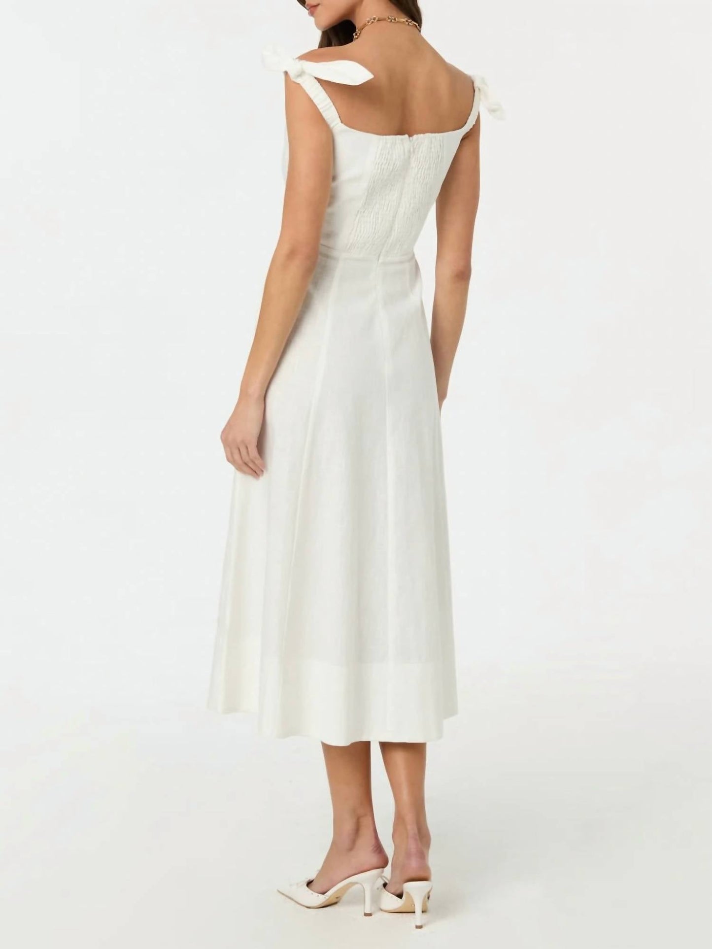 Astr - Charelin Linen Off Shoulder Dress