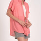 Elan - Short-sleeve Button Down Top