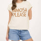 Blu Pepper - Mimosa Please Short Sleeve Pullover Sweater