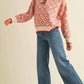 &Merci - Floral Mock Neck Half Zip Pullover