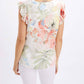 Frank Lyman - V-neck Floral Pullover