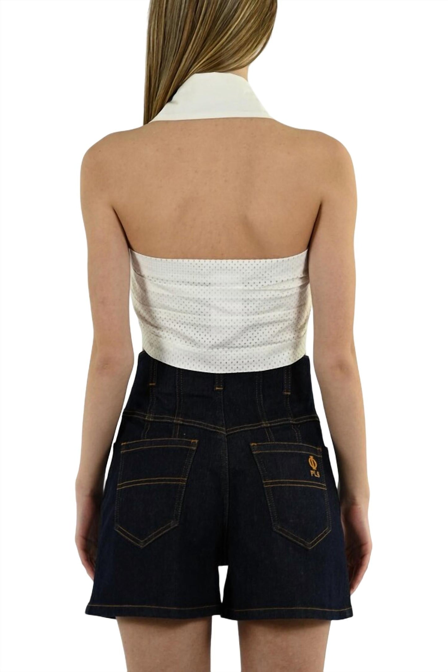 Philosophy Di Lorenzo Serafini - Draped Crop Top in Stretch Poplin