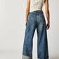 Free People - Final Countdown Cuffed Mid Rise Jeans