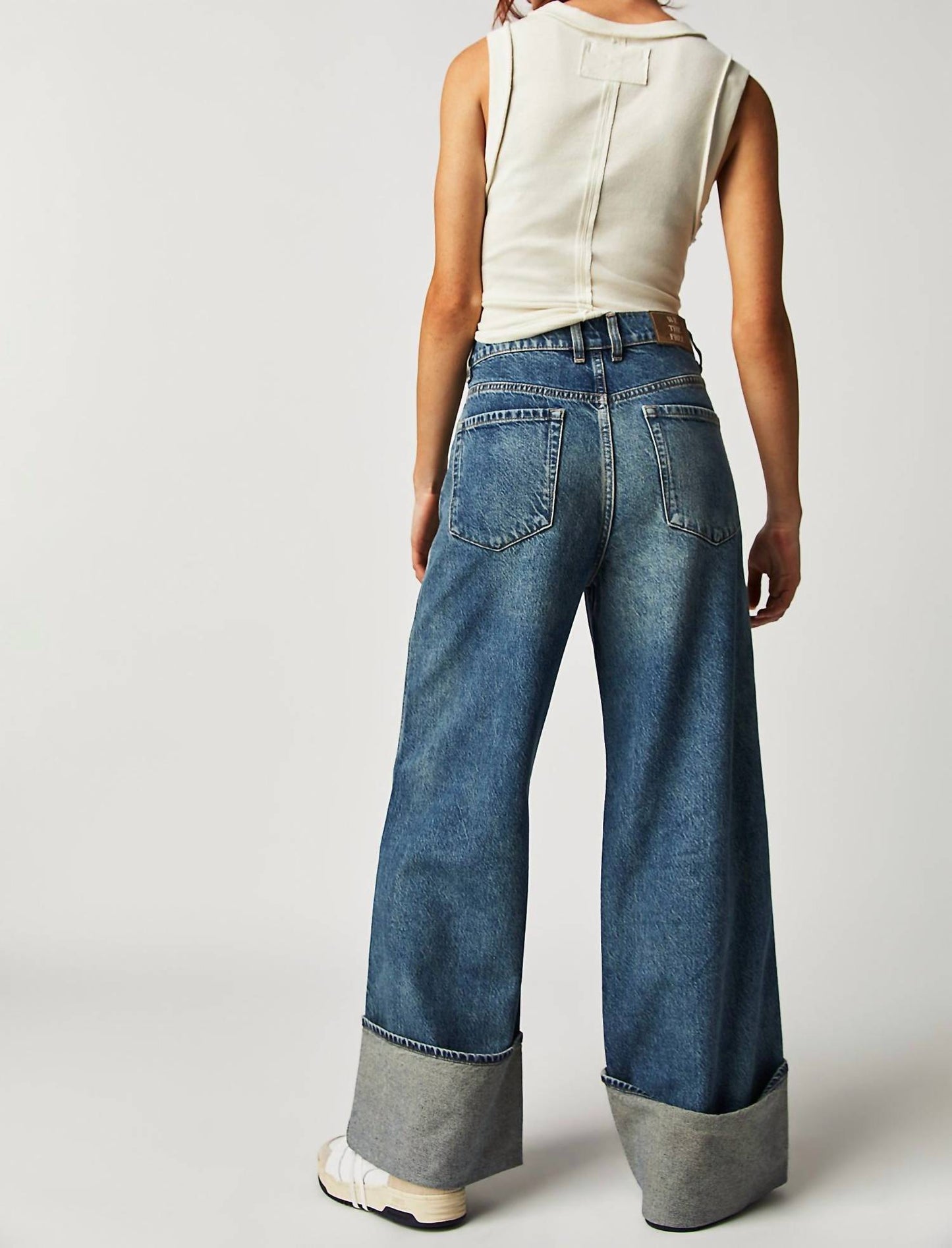 Free People - Final Countdown Cuffed Mid Rise Jeans