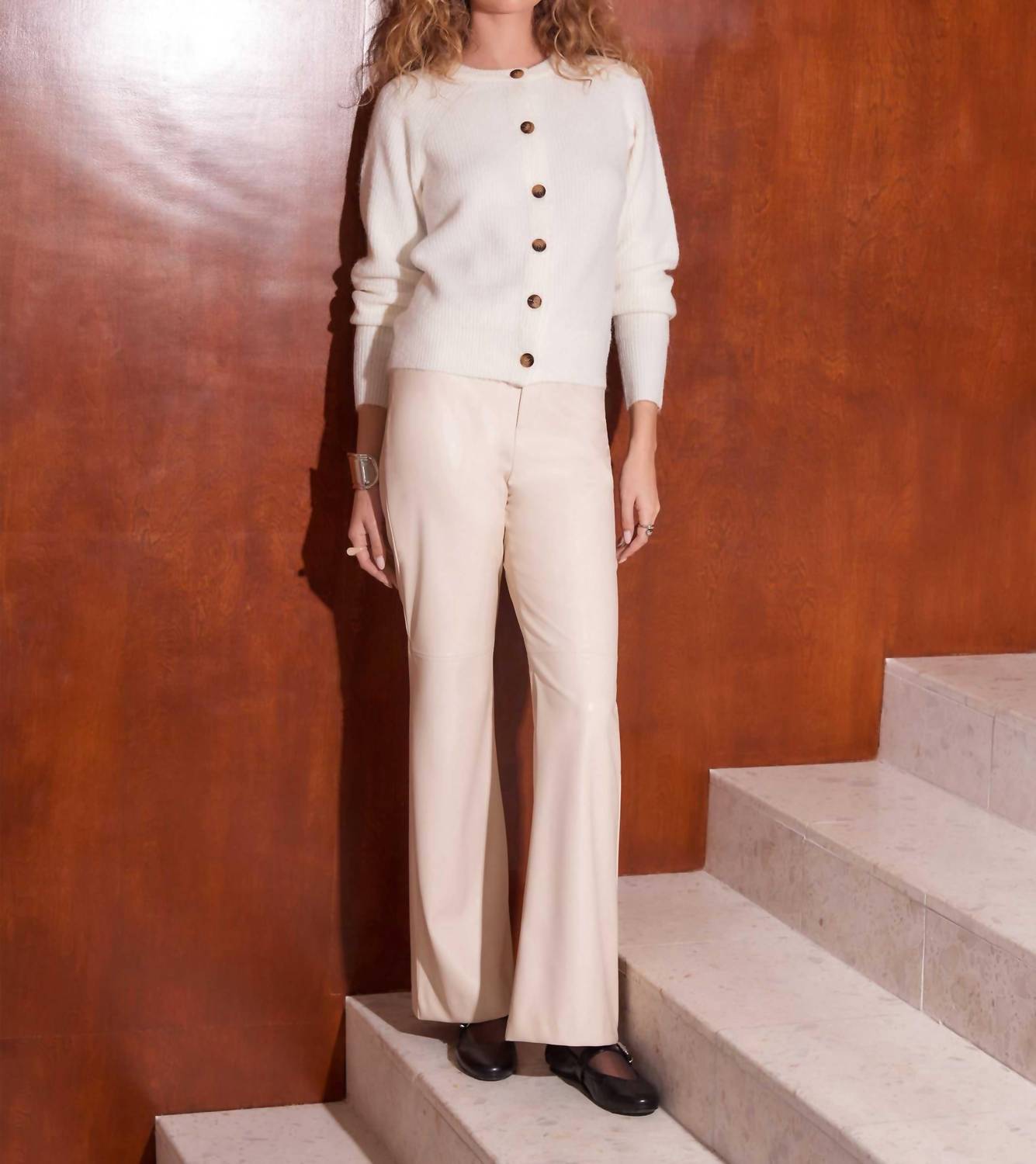 Fifteen Twenty - Finley Faux Leather Wide-leg Pants