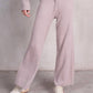 Labiz Fashion - V-neck Wide Cuff Knit Cardigan And Pants