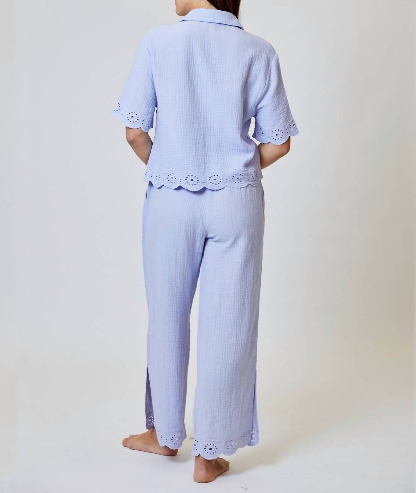 Design History - Embroidered Pant And Shirt Set