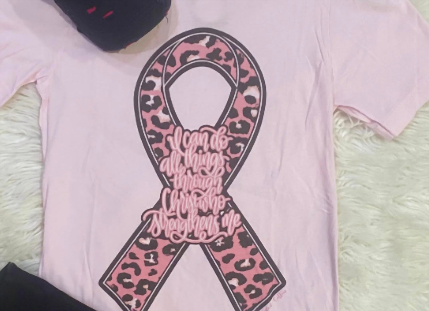 Branded Cotton - Women's I Can Do All Things Breast Cancer Tee