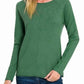 Zenana - Round Neck Basic Sweater
